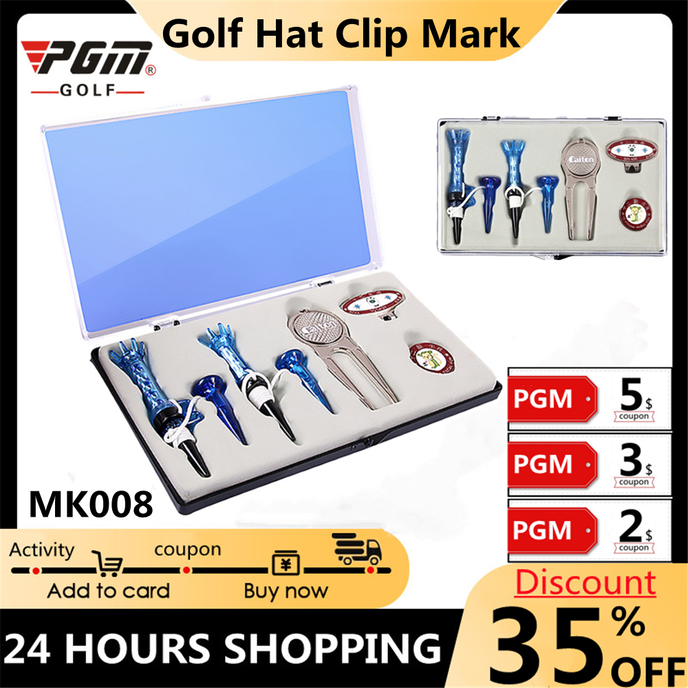 PGM-골프 캡 클립 마크 액세서리, 5 피스 골프 훈련 용품, 마크 너트 볼 티, 스포츠 패션 선반 다섯 피스 선물, Mk00